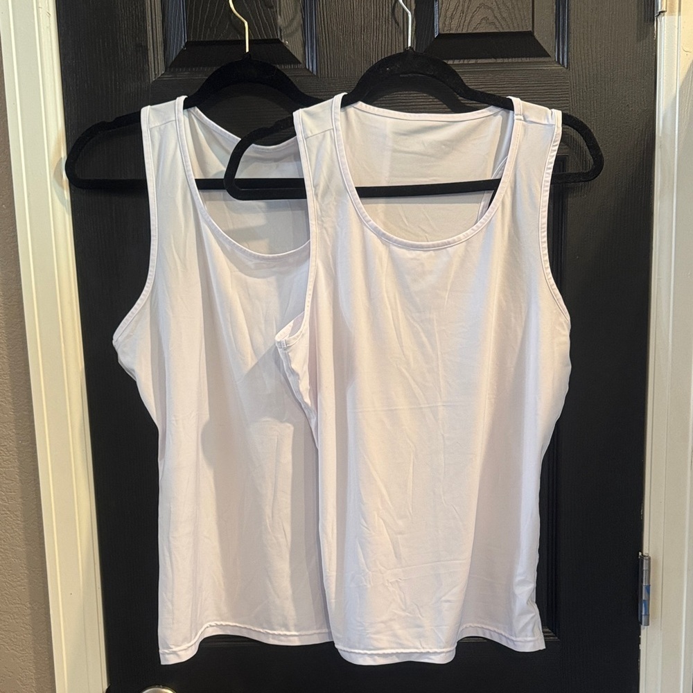 Women's White Tank Top- SET